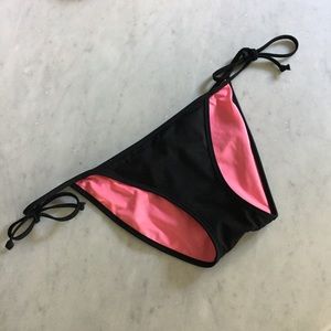 PINK victorias secret black string bikini bottom